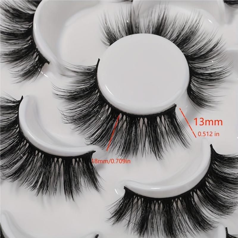 10 Pairs Fluffy False Eyelashes 3D Faux Mink Lashes Pack