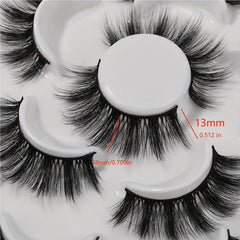 10 Pairs Fluffy False Eyelashes 3D Faux Mink Lashes Pack