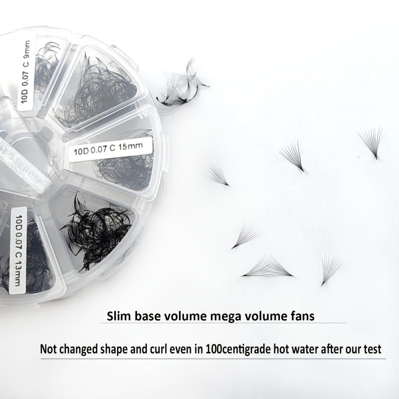 10D Premade Fans 0.07mm C Curl 9-16mm Lashes 500-1000 Pcs