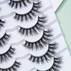 7 Pairs 5D Fluffy False Eyelashes 20mm Long Wispy Lash Extension Makeup