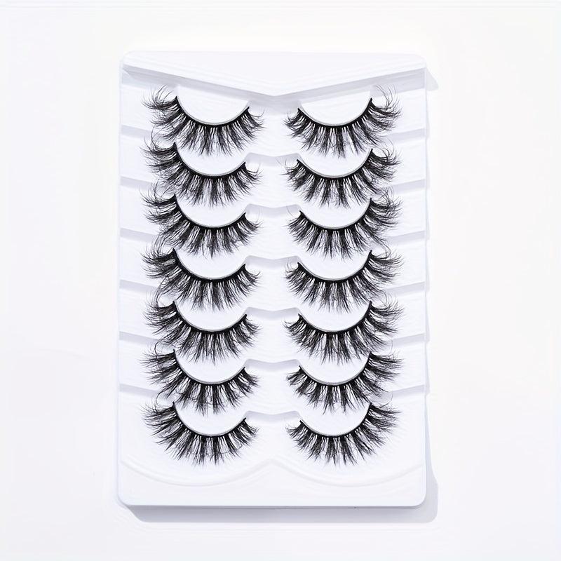 7 Pairs 5D Fluffy False Eyelashes 20mm Long Wispy Lash Extension Makeup