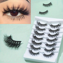 7 Pairs 5D Fluffy False Eyelashes 20mm Long Wispy Lash Extension Makeup