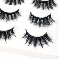 3 Pairs Magnetic False Eyelashes With Magnetic Liquid Eyeliner Set