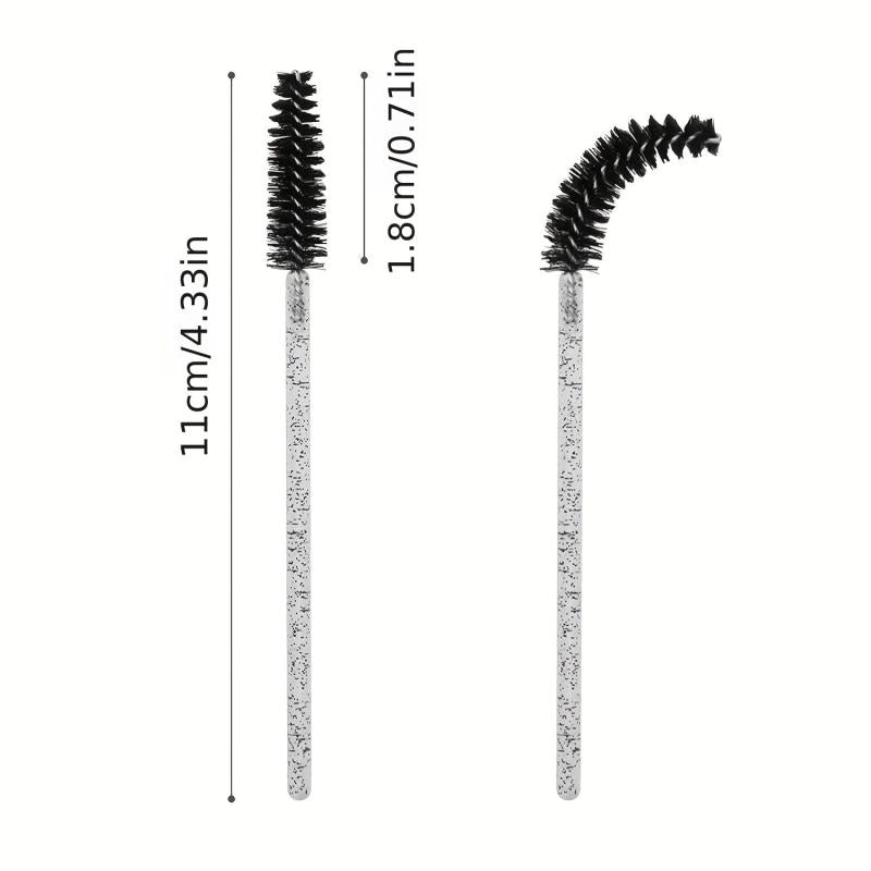 50pcs Crystal Eyelash Brush Mascara Applicator Spoolie Kit