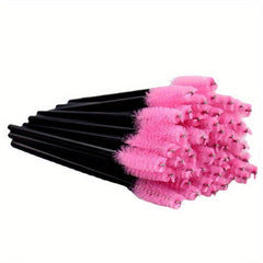 50pcs Crystal Eyelash Brush Mascara Applicator Spoolie Kit