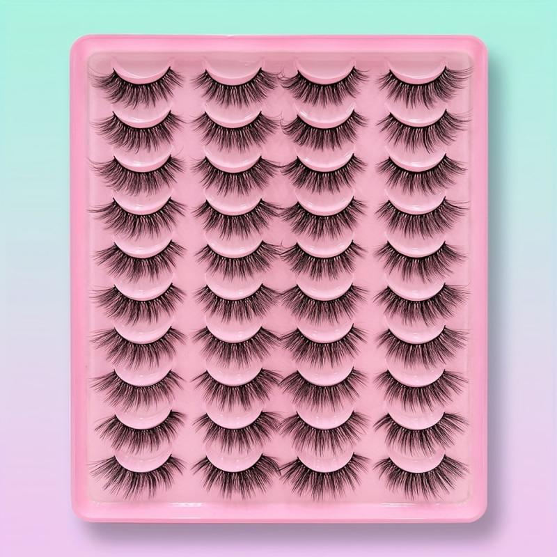 20 Pairs 3D Silk False Eyelashes Fluffy and Curling Lashes