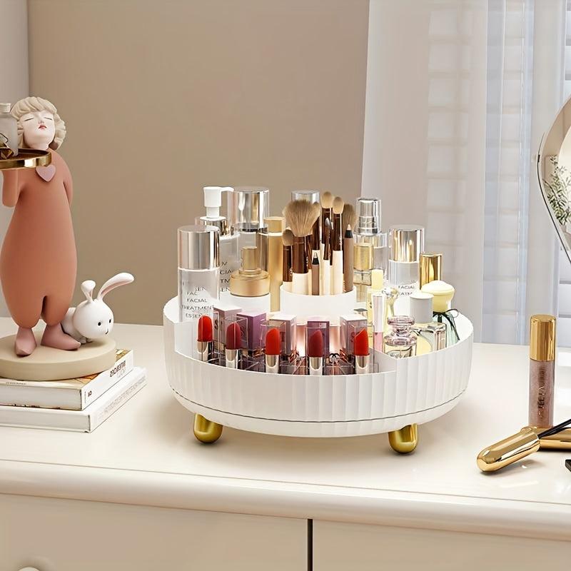 360 Rotating Makeup Perfume Organizer Lazy Susan Cosmetic Desk Storage