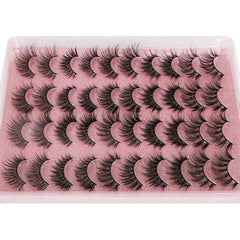 20 Pairs Natural Volume Thick Curly Faux Mink Lashes