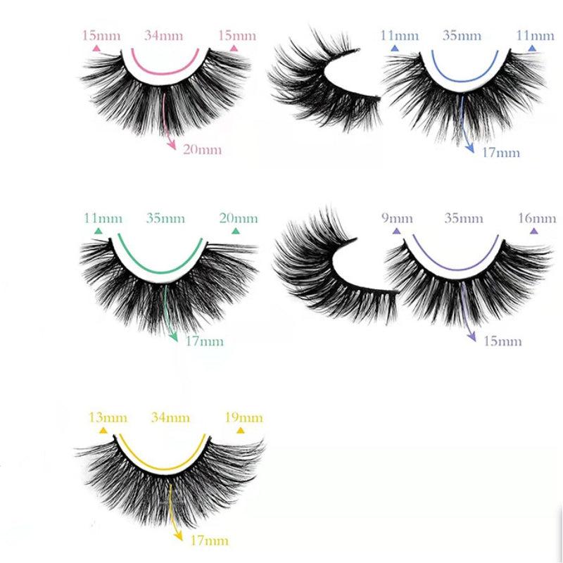 20 Pairs Natural Volume Thick Curly Faux Mink Lashes