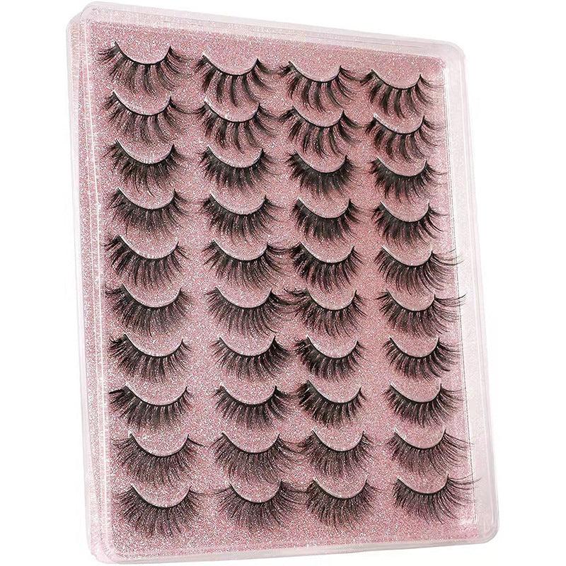 20 Pairs Natural Volume Thick Curly Faux Mink Lashes