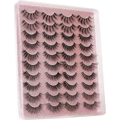 20 Pairs Natural Volume Thick Curly Faux Mink Lashes