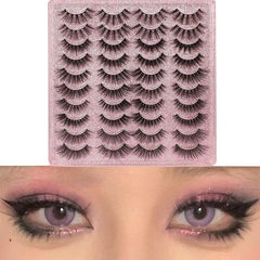 20 Pairs Natural Volume Thick Curly Faux Mink Lashes