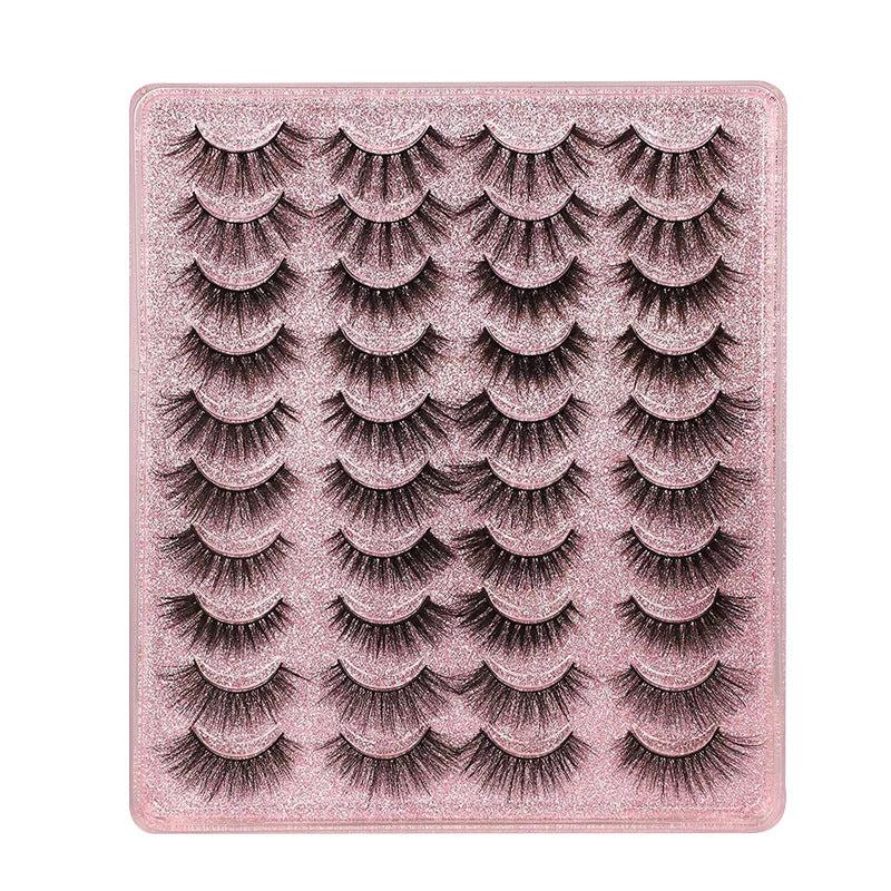 20 Pairs Natural Volume Thick Curly Faux Mink Lashes