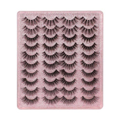 20 Pairs Natural Volume Thick Curly Faux Mink Lashes