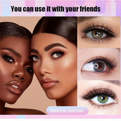 Lash Extension Kit 20 Pairs Natural Look False Eyelashes Applicator Adhesive