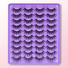 20 Pairs 3D Mink False Eyelashes for Long Lasting Voluminous Look