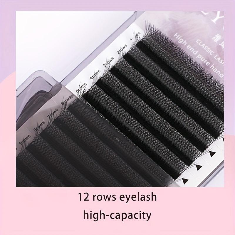 Classic Individual Eyelashes 12 Rows Cluster Lashes 8-12mm DIY Extension