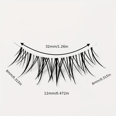 Natural Look False Eyelashes 10 Pairs Messy Style Fluffy Lashes