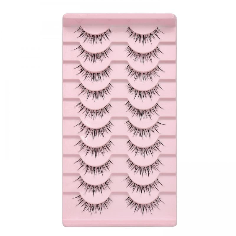 Natural Look False Eyelashes 10 Pairs Messy Style Fluffy Lashes