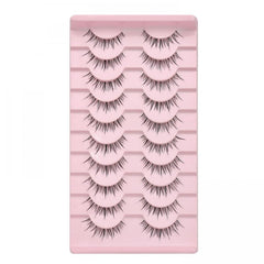 Natural Look False Eyelashes 10 Pairs Messy Style Fluffy Lashes