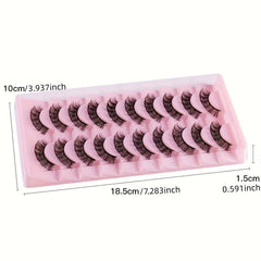 10 Pair DIY False Eyelashes Extensions DD Curling Thick Natural Look