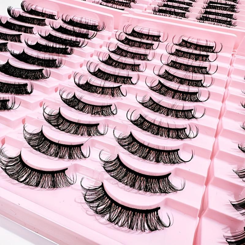 10 Pair DIY False Eyelashes Extensions DD Curling Thick Natural Look