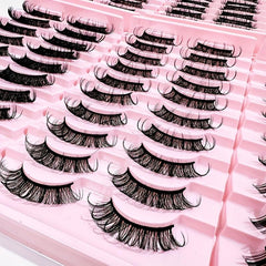 10 Pair DIY False Eyelashes Extensions DD Curling Thick Natural Look