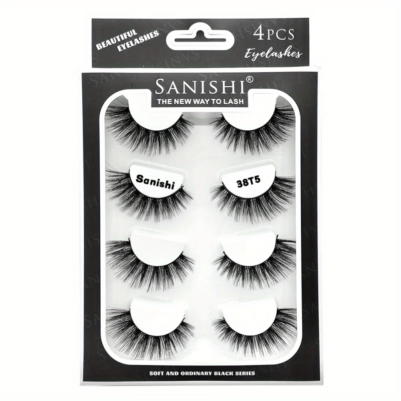 Fluffy 3D False Eyelashes 5 Styles Reusable Faux Mink Lashes Natural Look