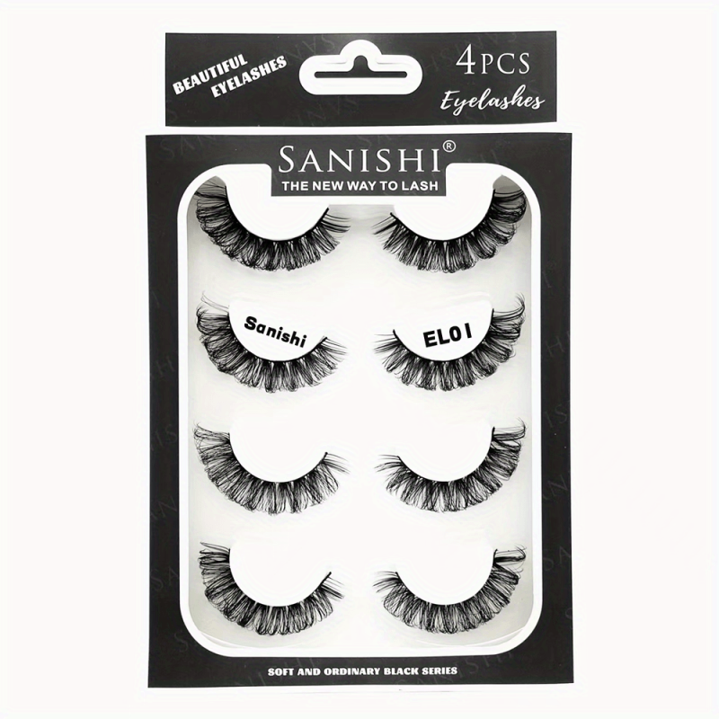 Fluffy 3D False Eyelashes 5 Styles Reusable Faux Mink Lashes Natural Look