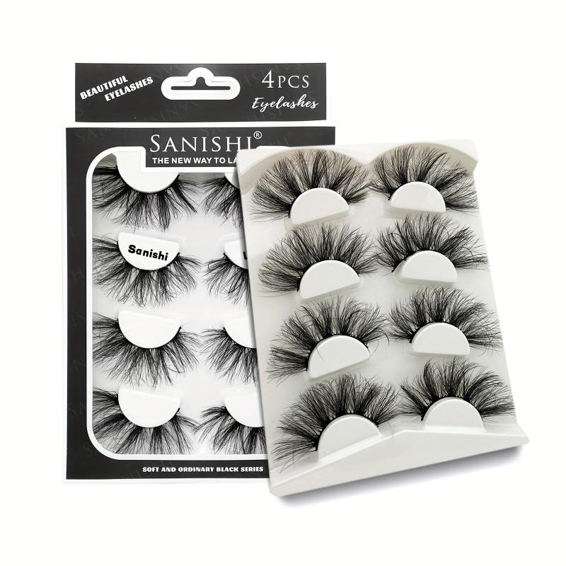 Fluffy 3D False Eyelashes 5 Styles Reusable Faux Mink Lashes Natural Look