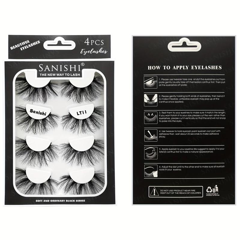 Fluffy 3D False Eyelashes 5 Styles Reusable Faux Mink Lashes Natural Look