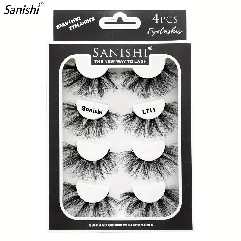 Fluffy 3D False Eyelashes 5 Styles Reusable Faux Mink Lashes Natural Look