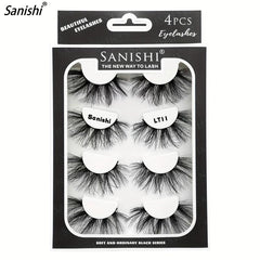 Fluffy 3D False Eyelashes 5 Styles Reusable Faux Mink Lashes Natural Look