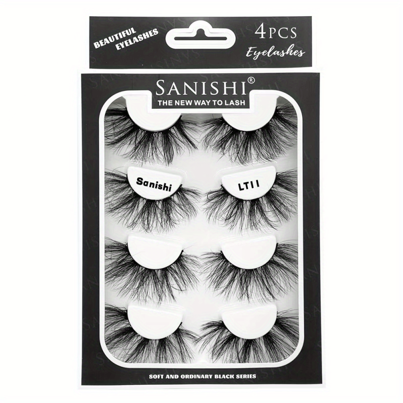 Fluffy 3D False Eyelashes 5 Styles Reusable Faux Mink Lashes Natural Look