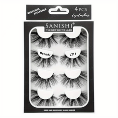 Fluffy 3D False Eyelashes 5 Styles Reusable Faux Mink Lashes Natural Look