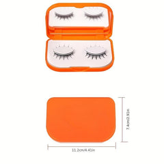 2 Pairs Self Adhesive Natural Volume Faux Mink Lashes with Box and Mirror