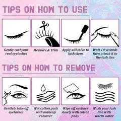 5 Pairs Natural False Eyelashes 3D Wispy 12 18mm Cat Eye Faux Mink Lashes