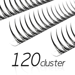 M Shape Grafted Eyelashes Natural Individual Lashes Cluster