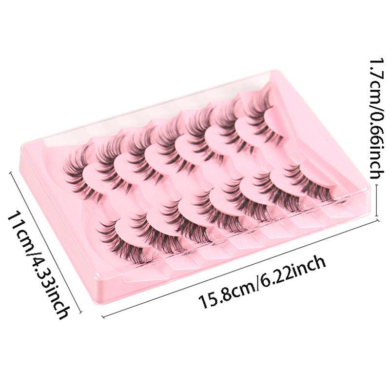 7 Pairs Fluffy Curly False Eyelashes for Daily Party Stage Makeup