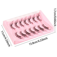 7 Pairs Fluffy Curly False Eyelashes for Daily Party Stage Makeup