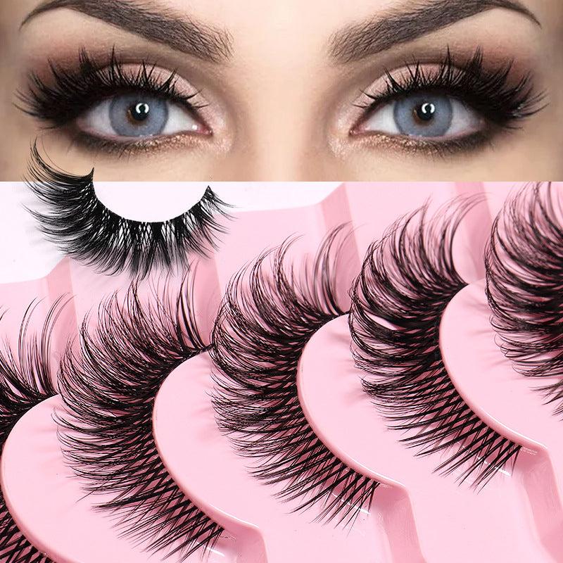 7 Pairs Fluffy Curly False Eyelashes for Daily Party Stage Makeup