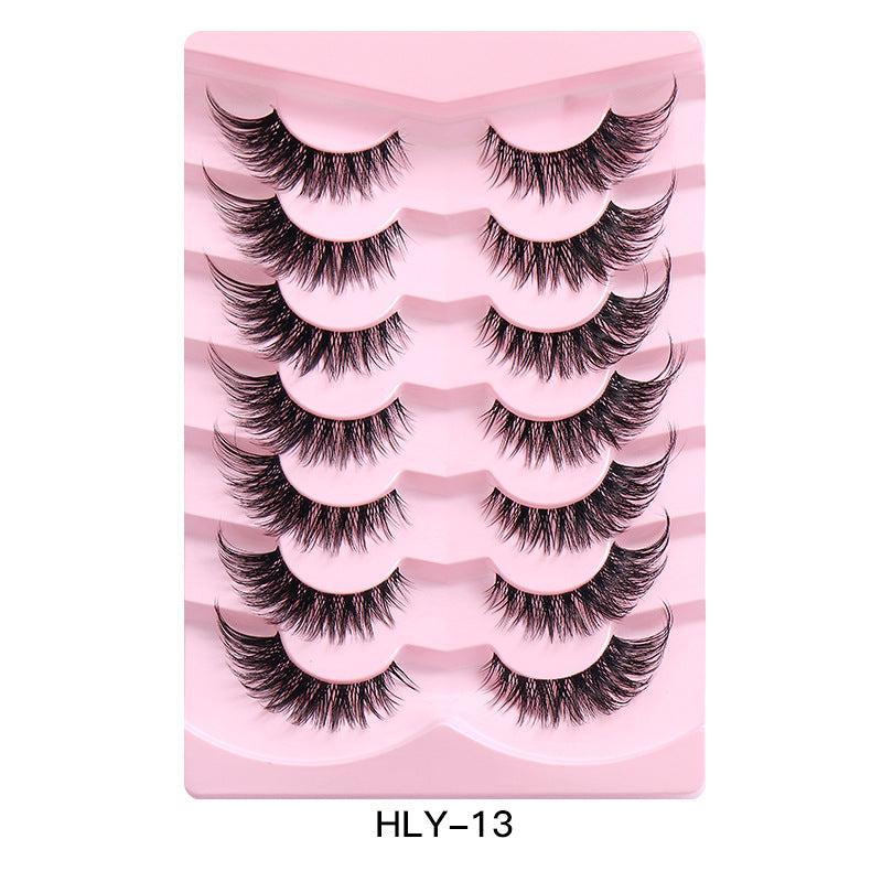7 Pairs Fluffy Curly False Eyelashes for Daily Party Stage Makeup