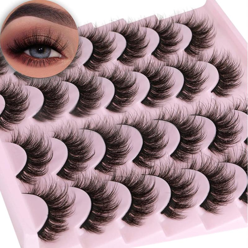 14 Pairs 3D Mink Faux Mink Fluffy Lash False Eyelashes Makeup