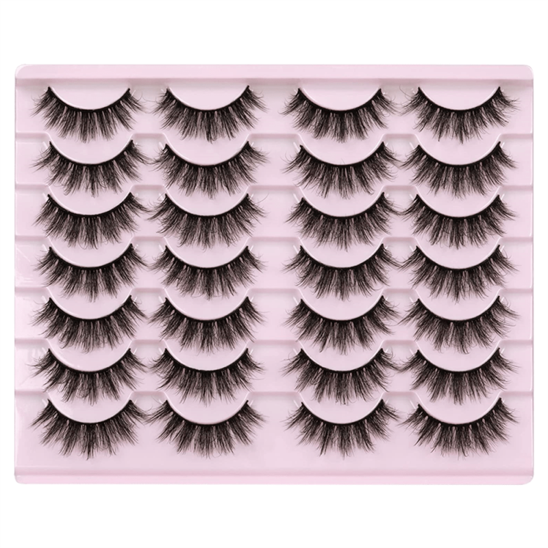14 Pairs 3D Mink Faux Mink Fluffy Lash False Eyelashes Makeup