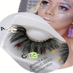 Spider Halloween False Eyelashes Star Pumpkin Sequins Thick Natural