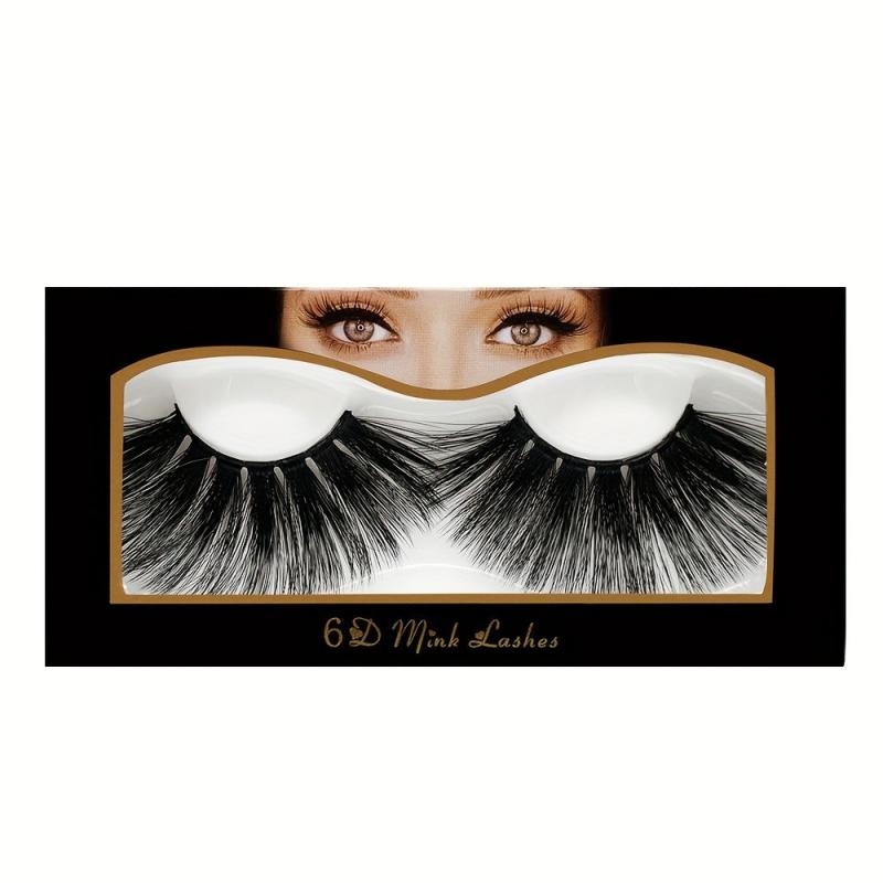Faux Mink False Eyelashes Soft 6D Fluffy Sexy Eyelashes For Women