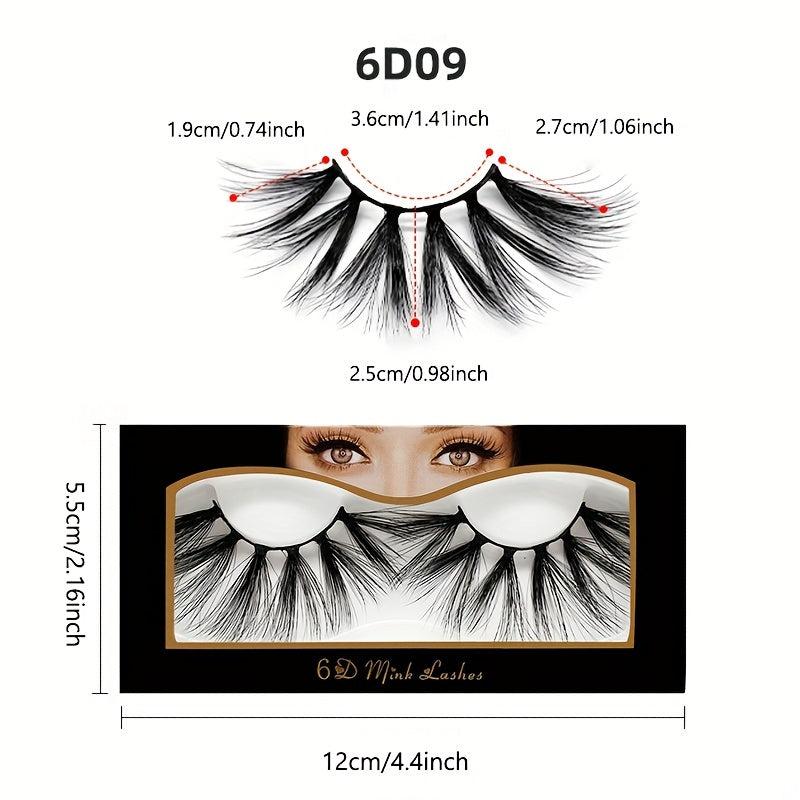 Faux Mink False Eyelashes Soft 6D Fluffy Sexy Eyelashes For Women