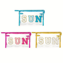 Varsity Letter Cosmetic Toiletry Bag - Portable and Waterproof Travel Organizer