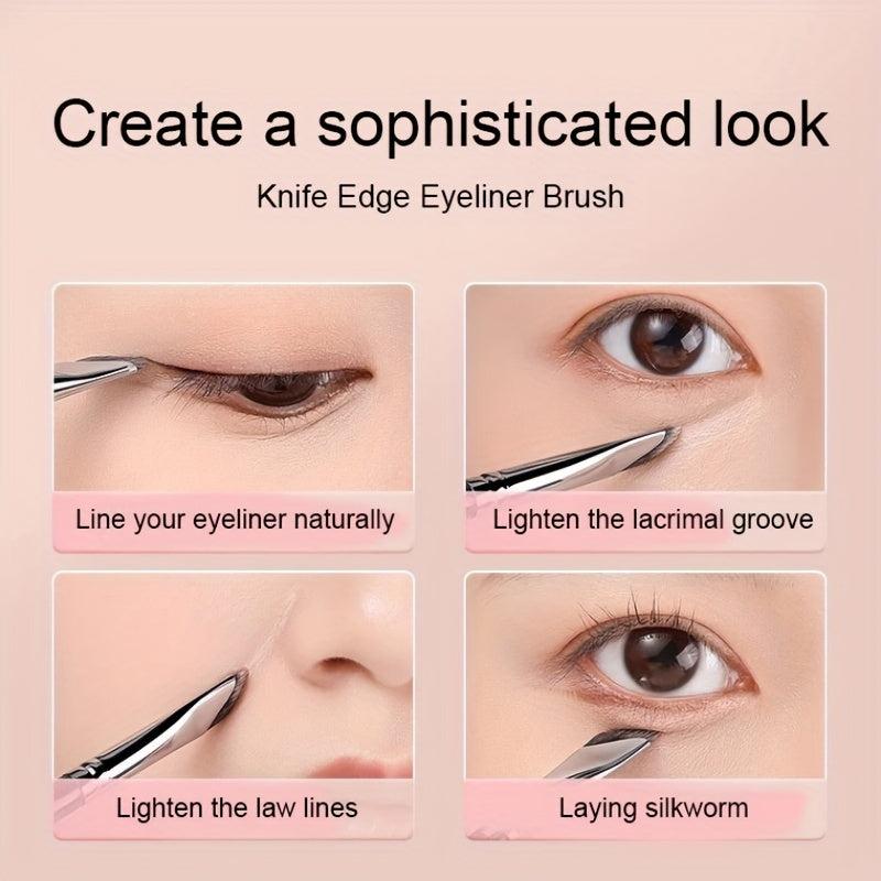 Soft Makeup Brush Eyebrow Eyeliner Angle Flat Head Women Cosmetic Brushes