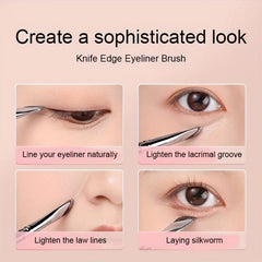 Soft Makeup Brush Eyebrow Eyeliner Angle Flat Head Women Cosmetic Brushes